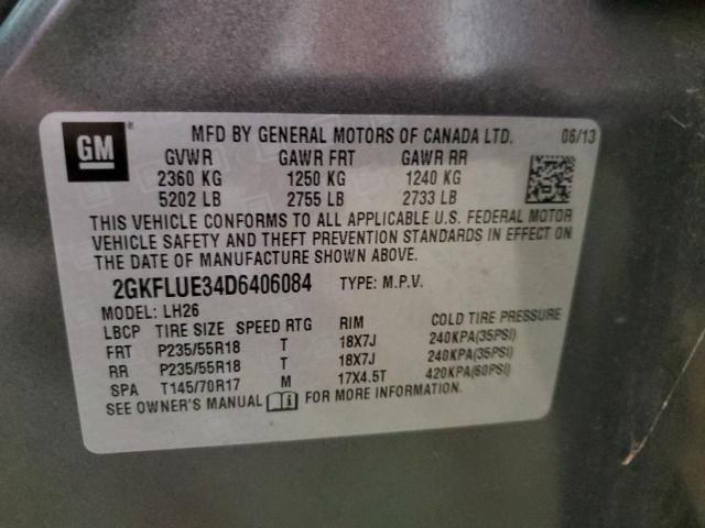 Фото 14 с аукциона – 2013 GMC TERRAIN SL с VIN 2GKFLUE34D6406084
