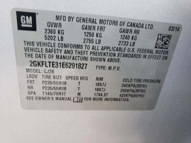 Photo 14 from auction – 2014 GMC TERRAIN SL with VIN 2GKFLTE31E6291827