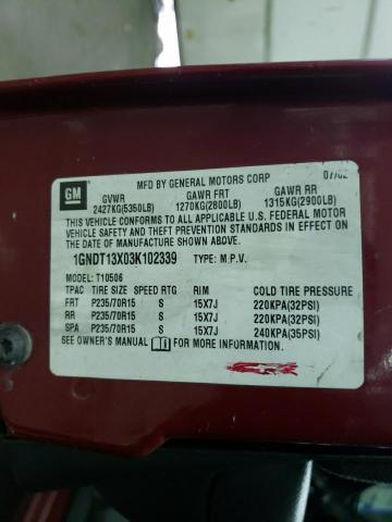 Photo 14 from auction – 2003 CHEVROLET BLAZER with VIN 1GNDT13X03K102339