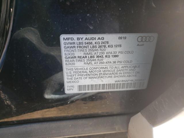Photo 14 from auction – 2020 AUDI Q5 PREMIUM with VIN WA1BNAFY6L2026537