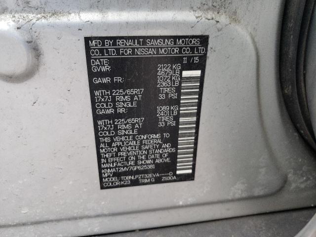 Photo 14 from auction – 2016 NISSAN ROGUE S with VIN KNMAT2MV7GP625381