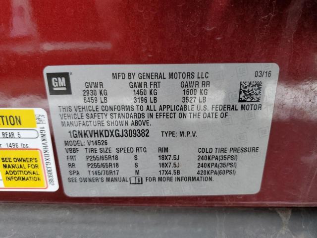 Photo 14 from auction – 2016 CHEVROLET TRAVERSE L with VIN 1GNKVHKDXGJ309382