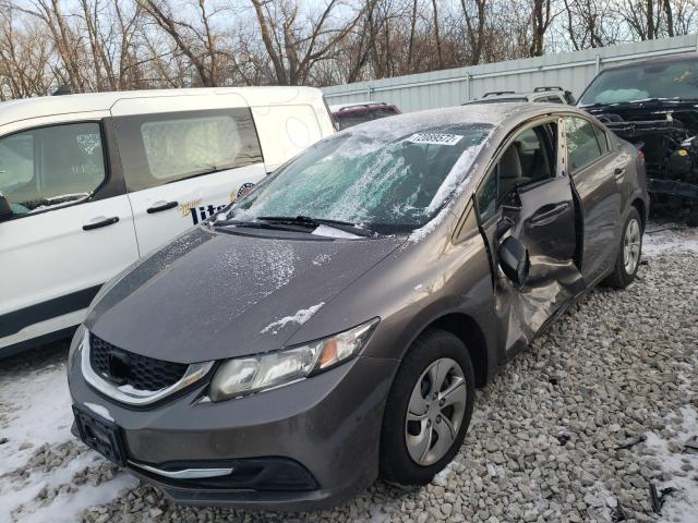 HONDA CIVIC LX 2013 with VIN 19XFB2F51DE006356 - Photo from auction
