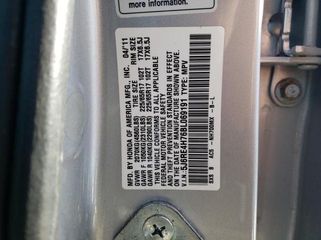 Photo 14 from auction – 2011 HONDA CRV with VIN 5J6RE4H76BL069191