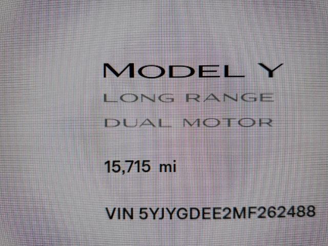Photo 9 from auction – 2021 TESLA MODEL Y with VIN 5YJYGDEE2MF262488
