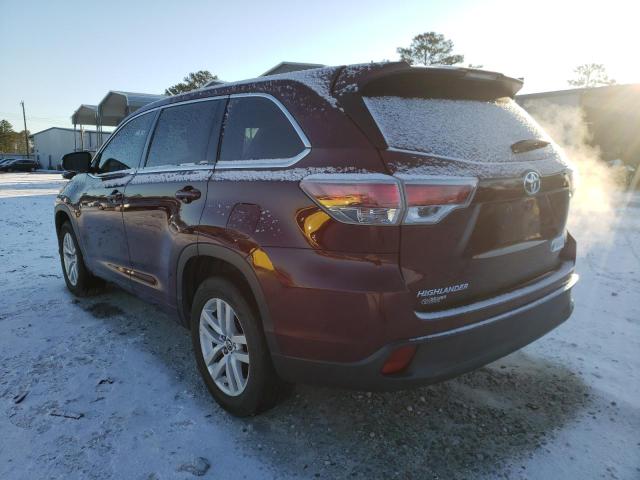 Photo 2 from auction – 2016 TOYOTA HIGHLANDER with VIN 5TDZARFH5GS022654