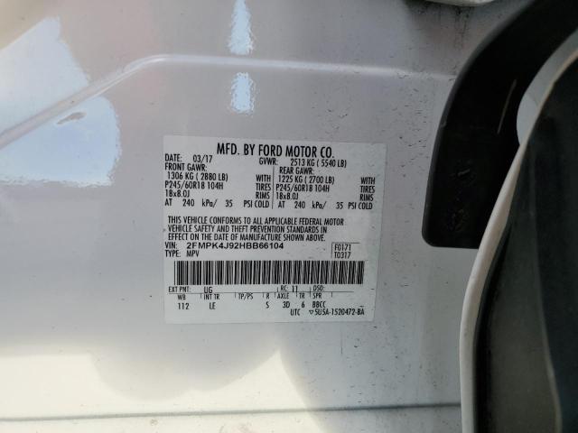 Photo 14 from auction – 2017 FORD EDGE SEL with VIN 2FMPK4J92HBB66104