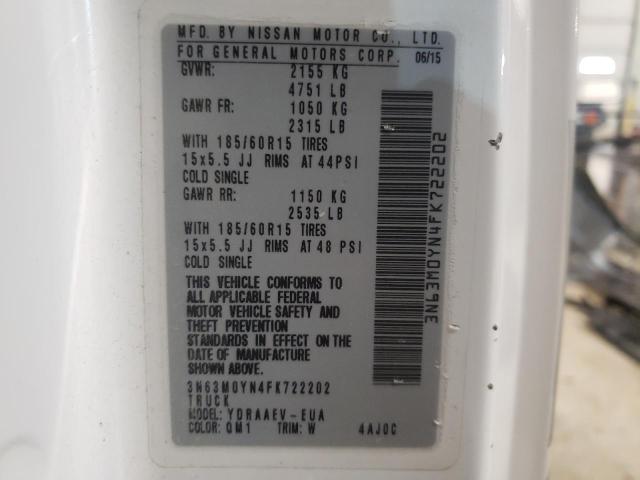 Photo 14 from auction – 2015 CHEVROLET CITY EXPRE with VIN 3N63M0YN4FK722202