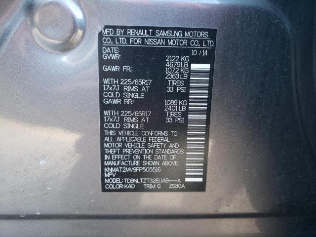 Photo 14 from auction – 2015 NISSAN ROGUE S with VIN KNMAT2MV9FP505516