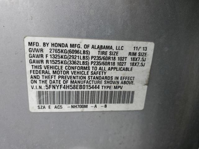 Photo 14 from auction – 2014 HONDA PILOT EXL with VIN 5FNYF4H58EB015444