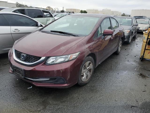 HONDA CIVIC LX 2014 with VIN 19XFB2F59EE235191 - Photo from auction