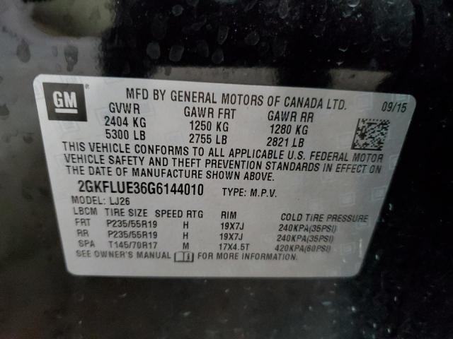 صورة رقم 14 من المزاد - 2016 GMC TERRAIN SL مع VIN 2GKFLUE36G6144010