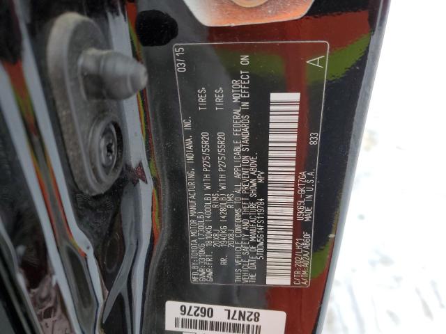 Photo 14 from auction – 2015 TOYOTA SEQUOIA PL with VIN 5TDDW5G14FS119784