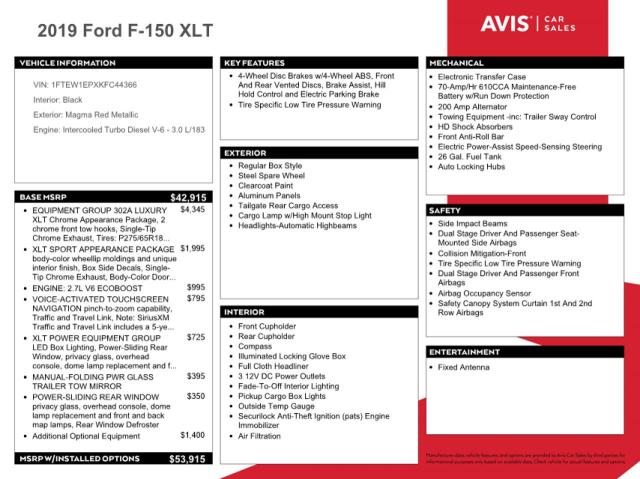 Photo 10 from auction – 2019 FORD F150 SUPER with VIN 1FTEW1EPXKFC44366