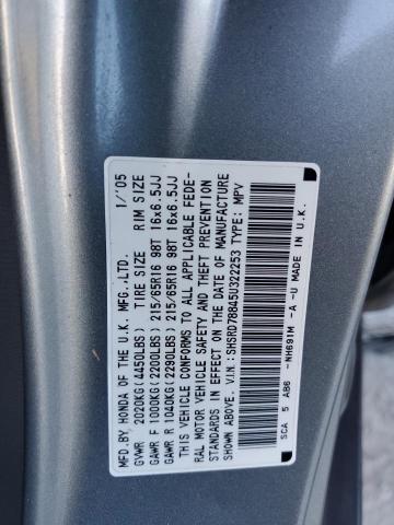 Photo 14 from auction – 2005 HONDA CR-V EX with VIN SHSRD78845U322253