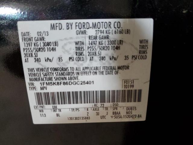 Photo 14 from auction – 2013 FORD EXPLORER L with VIN 1FM5K8F86DGC25401