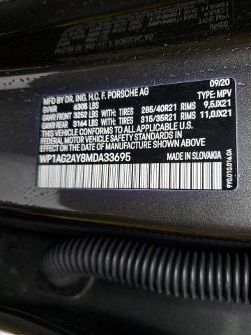Photo 14 from auction – 2021 PORSCHE CAYENNE GT with VIN WP1AG2AY8MDA33695