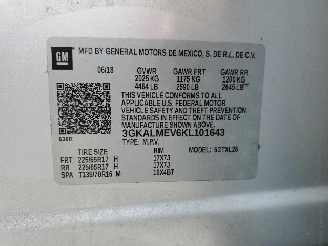 Photo 14 from auction – 2019 GMC TERRAIN SL with VIN 3GKALMEV6KL101643