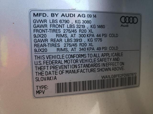 Photo 14 from auction – 2015 AUDI Q7 PREMIUM with VIN WA1LGBFE2FD007972