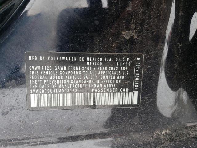 Photo 10 from auction – 2020 VOLKSWAGEN JETTA SEL with VIN 3VWEB7BU8LM008158