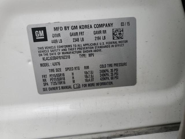 Photo 14 from auction – 2015 BUICK ENCORE with VIN KL4CJGSB4FB162318