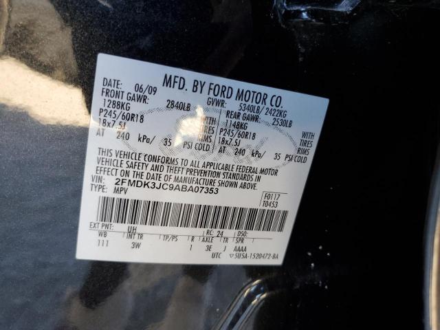 Photo 14 from auction – 2010 FORD EDGE SEL with VIN 2FMDK3JC9ABA07353
