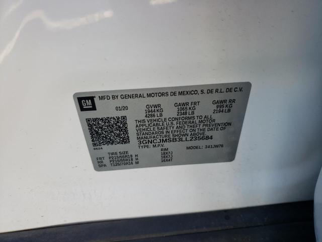 Photo 14 from auction – 2020 CHEVROLET TRAX PREMI with VIN 3GNCJMSB3LL235684