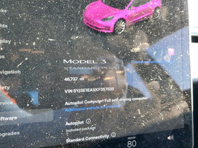 Photo 9 from auction – 2019 TESLA MODEL 3 with VIN 5YJ3E1EAXKF357535