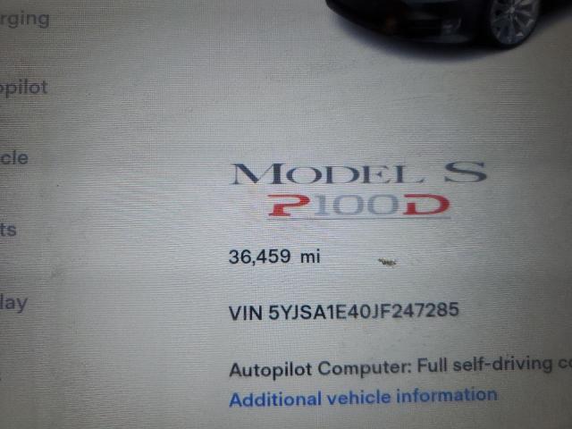 Photo 9 from auction – 2018 TESLA MODEL S with VIN 5YJSA1E40JF247285