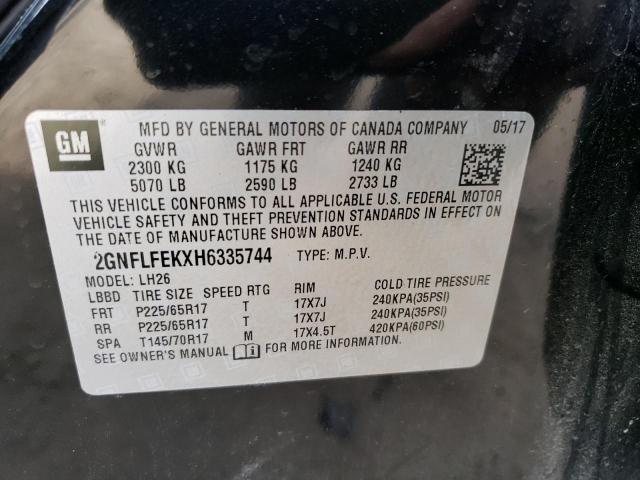 Photo 14 from auction – 2017 CHEVROLET EQUINOX LT with VIN 2GNFLFEKXH6335744