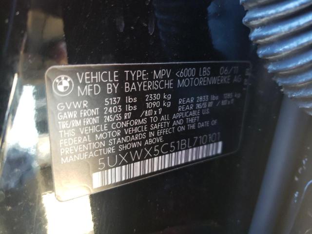 Photo 14 from auction – 2011 BMW X3 XDRIVE2 with VIN 5UXWX5C51BL710101