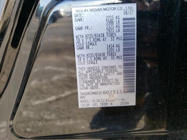 Photo 14 from auction – 2018 NISSAN PATHFINDER with VIN 5N1DR2MN0JC602515