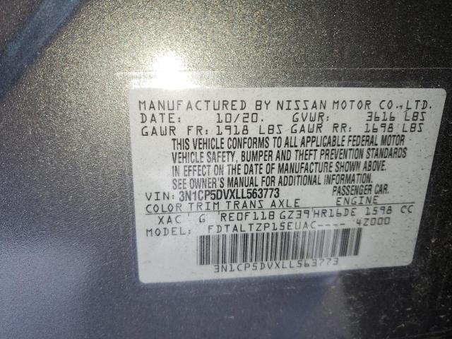 Photo 14 from auction – 2020 NISSAN KICKS SR with VIN 3N1CP5DVXLL563773