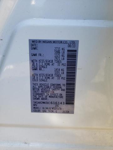 Photo 14 from auction – 2014 NISSAN PATHFINDER with VIN 5N1AR2MN3EC616143