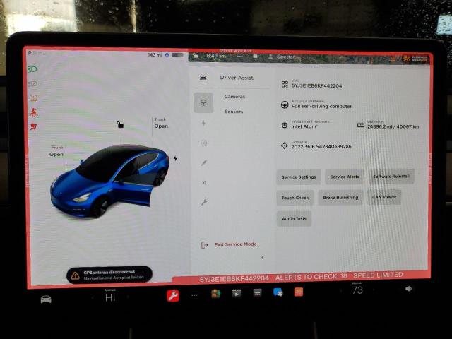 Photo 9 from auction – 2019 TESLA MODEL 3 with VIN 5YJ3E1EB6KF442204