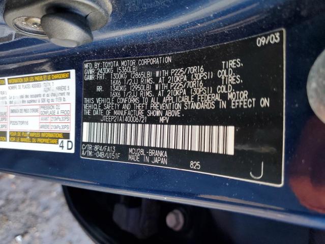 Photo 14 from auction – 2004 TOYOTA HIGHLANDER with VIN JTEEP21A140006721