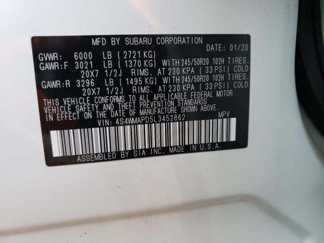 Photo 14 from auction – 2020 SUBARU ASCENT LIM with VIN 4S4WMAPD5L3452862