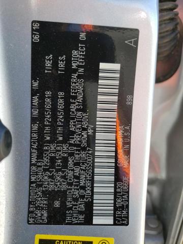 Photo 14 from auction – 2016 TOYOTA HIGHLANDER with VIN 5TDKKRFH5GS500747