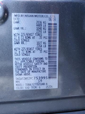 Photo 14 from auction – 2015 NISSAN ROGUE S with VIN 5N1AT2MT2FC753995