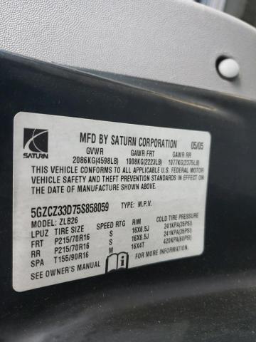 Photo 14 from auction – 2005 SATURN VUE with VIN 5GZCZ33D75S858059