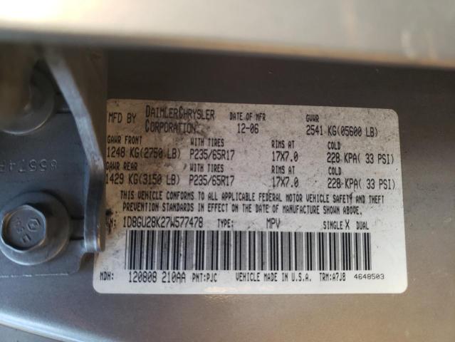 Photo 14 from auction – 2007 DODGE NITRO SXT with VIN 1D8GU28K27W577478
