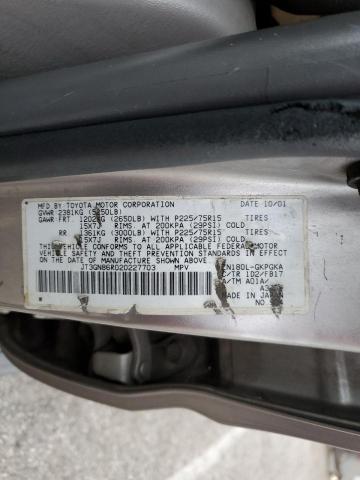 Photo 14 from auction – 2002 TOYOTA 4RUNNER SR with VIN JT3GN86R020227703