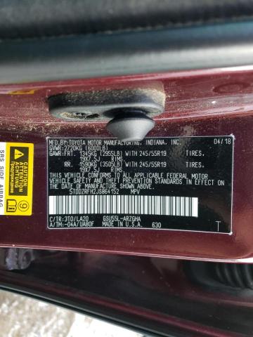 Photo 14 from auction – 2018 TOYOTA HIGHLANDER with VIN 5TDDZRFH2JS864152