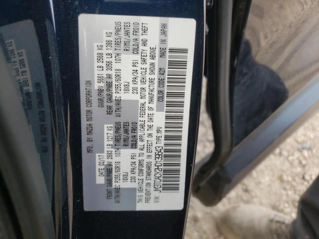Photo 14 from auction – 2017 MAZDA CX-9 TOURI with VIN JM3TCACY2H0139643