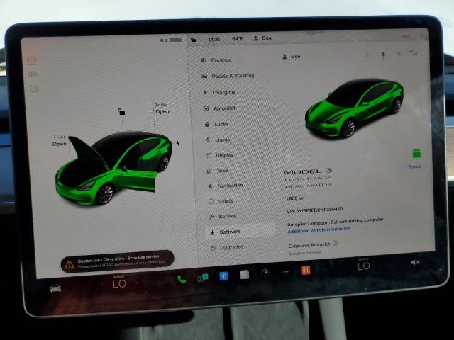 Photo 9 from auction – 2022 TESLA MODEL 3 with VIN 5YJ3E1EBXNF350470
