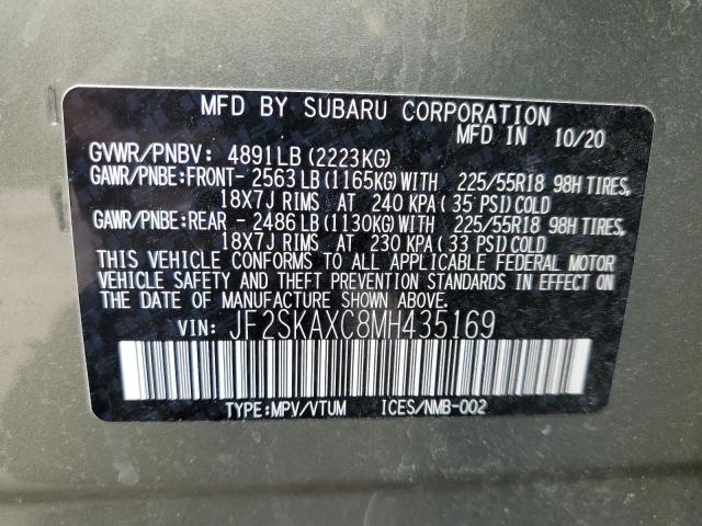 Photo 14 from auction – 2021 SUBARU FORESTER T with VIN JF2SKAXC8MH435169