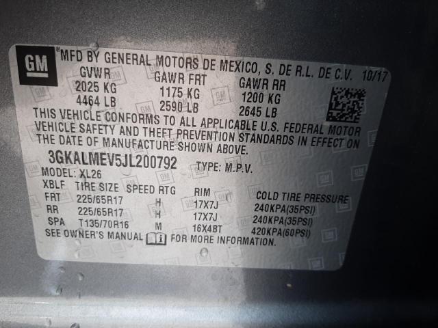 Photo 14 from auction – 2018 GMC TERRAIN SL with VIN 3GKALMEV5JL200792