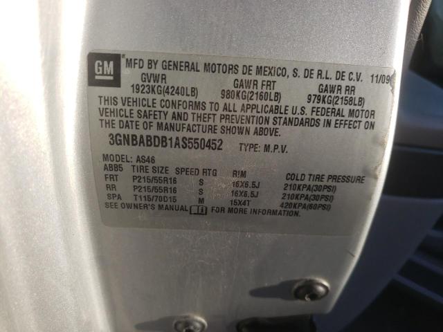 Photo 14 from auction – 2010 CHEVROLET HHR LT with VIN 3GNBABDB1AS550452