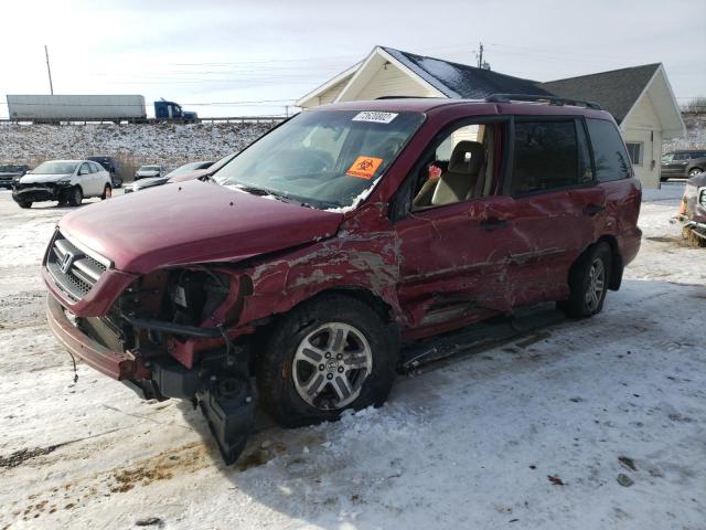 HONDA PILOT EXL 2004 with VIN 2HKYF18584H570800 - Photo from auction