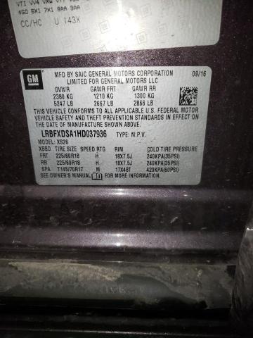 Photo 14 from auction – 2017 BUICK ENVISION E with VIN LRBFXDSA1HD037936